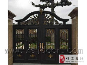 私家庭院門 鑄鋁別墅院墻門 遙控鋁藝圍墻門